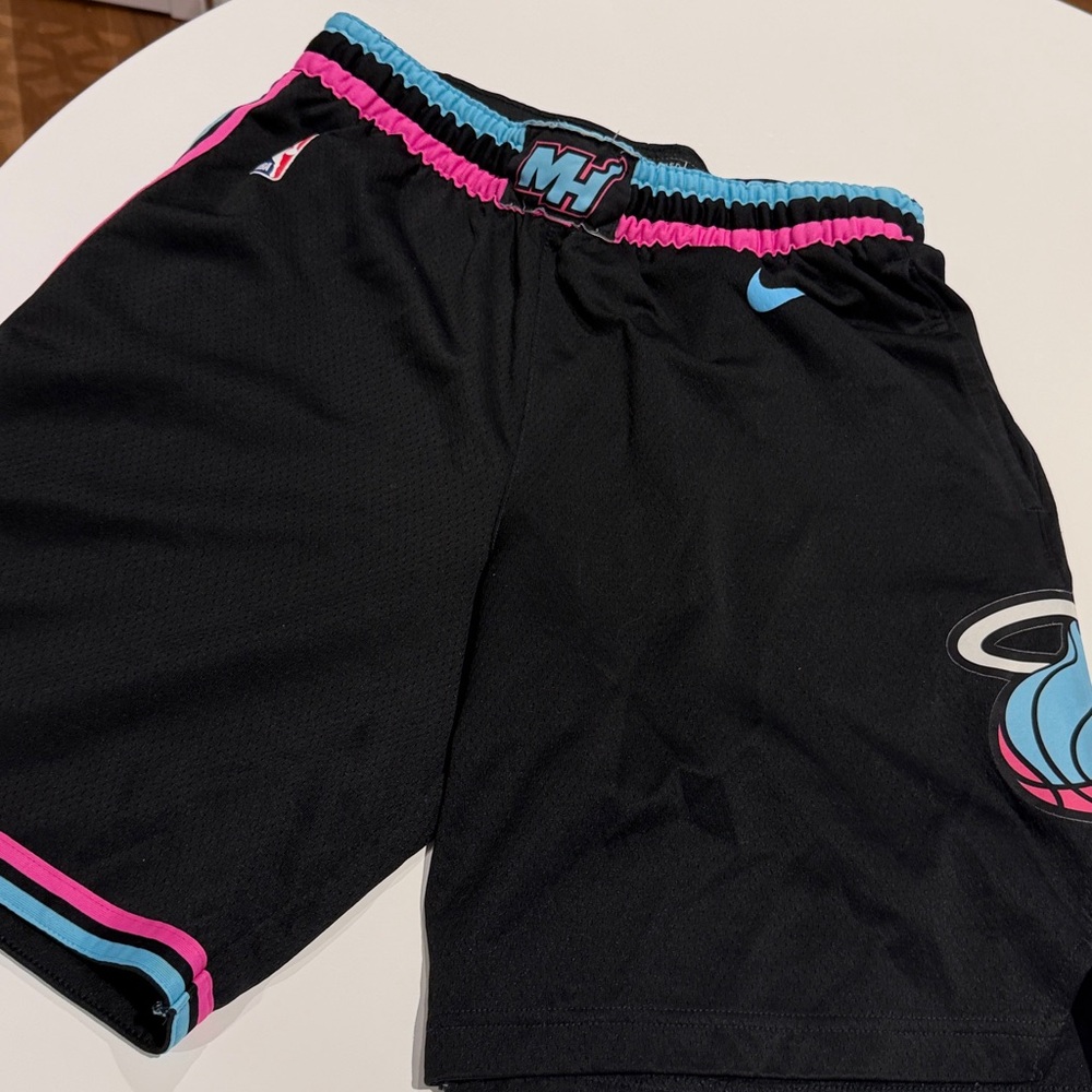 Nike Swingman Black and Pink Basketball Shorts Vice Nights
